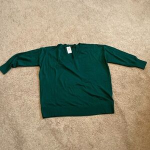 Green torrid v neck sweater